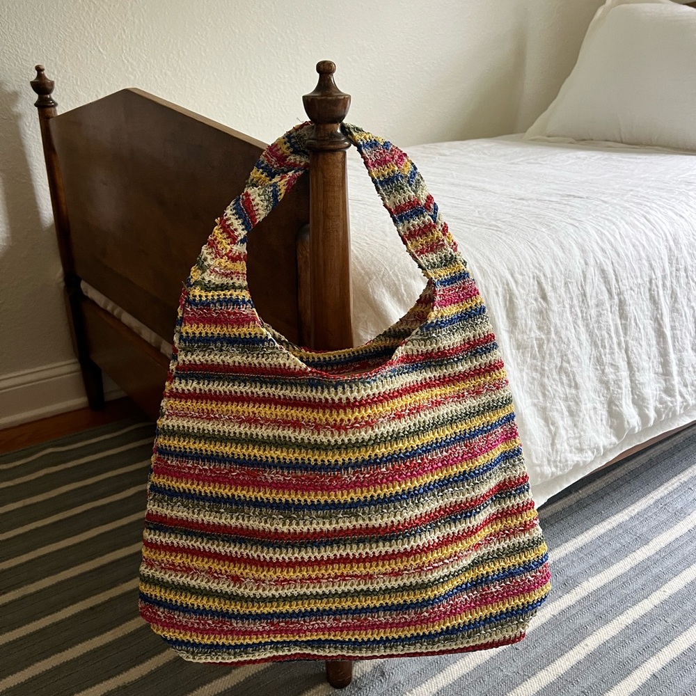 Gap Slouchy Straw Tote Bag